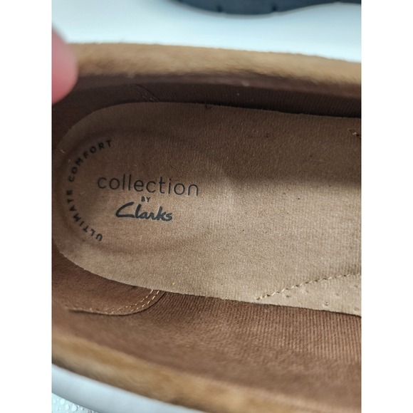 Clarks Collection Shoes Womens 9.5 M Airabell Slip Loafers Brown Wedge - Picture 5 of 9